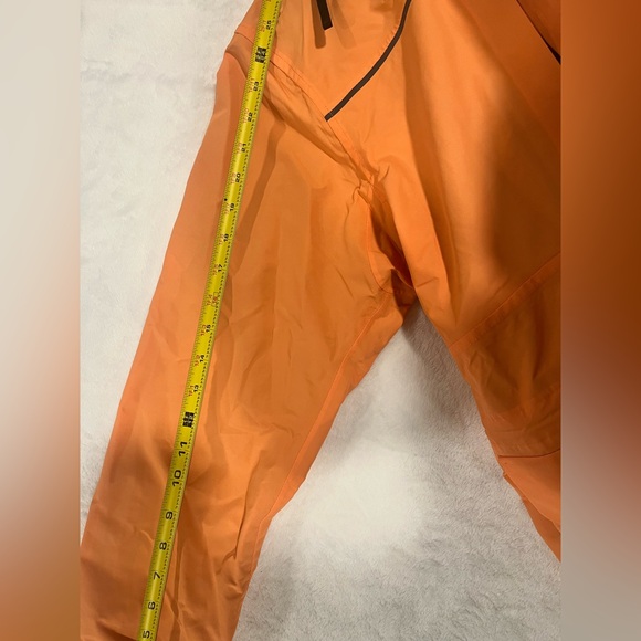 Lands' End Men’s Waterproof Hooded Rain Jacket Shell - Orange - Small - Picture 12 of 13